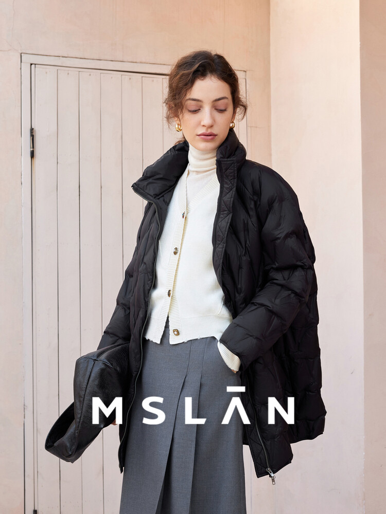 

Пуховик женский MSlan с длинными рукавами, зеленый