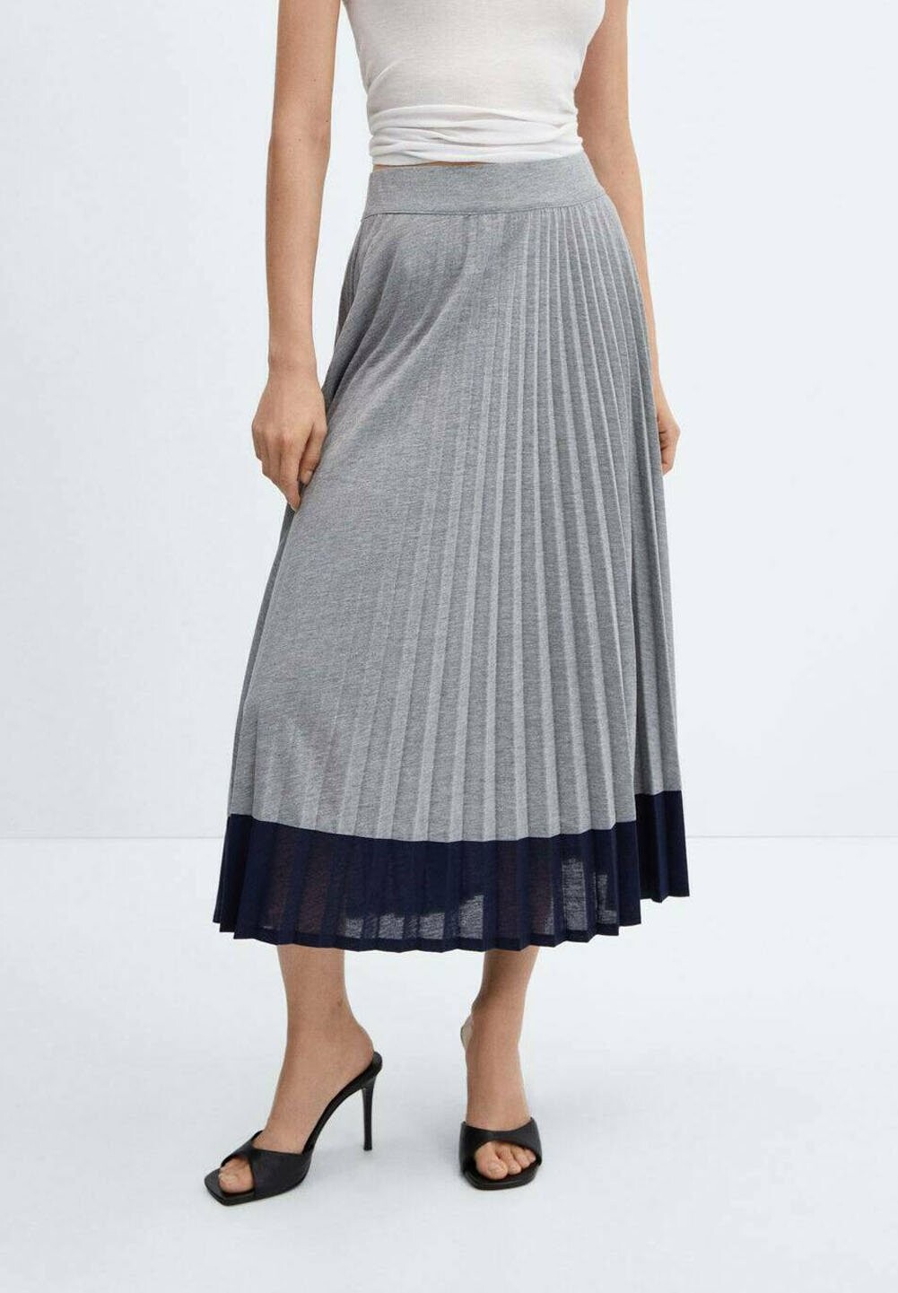 

Юбка-колокольчик Sara H Mango, цвет light heather grey