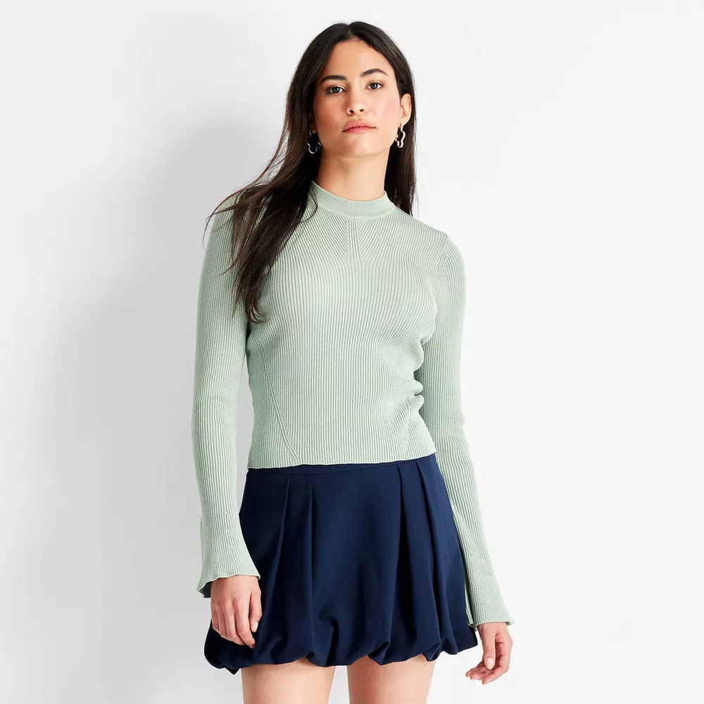 

Женский свитер с круглым вырезом, цвет Sage Green
