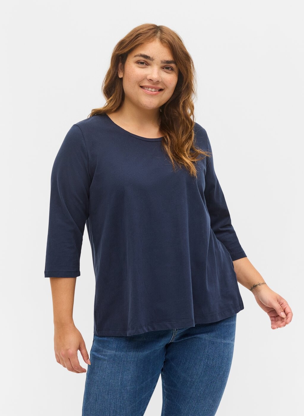 

Рубашка с длинным рукавом BASIC MIT 3/4 ÄRMELN Zizzi, цвет navy blazer