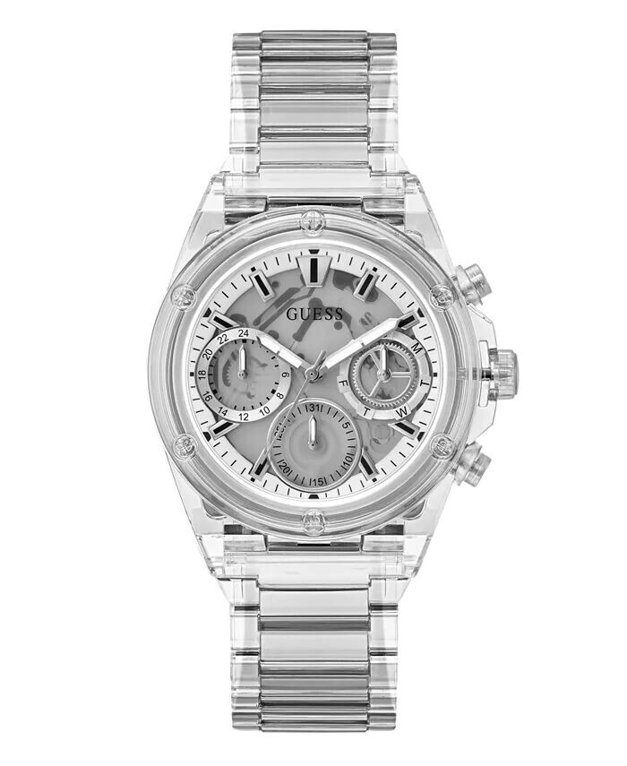 

Женские многофункциональные часы из прозрачного нейлона, 39 мм GUESS, белый
