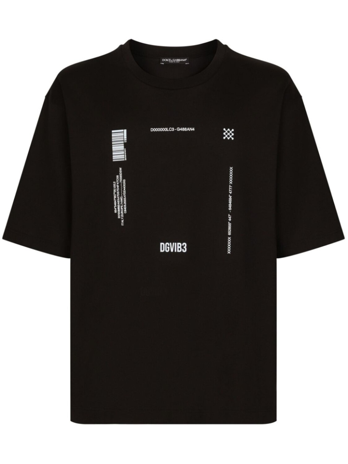 

Dolce & Gabbana text-print cotton T-shirt, черный