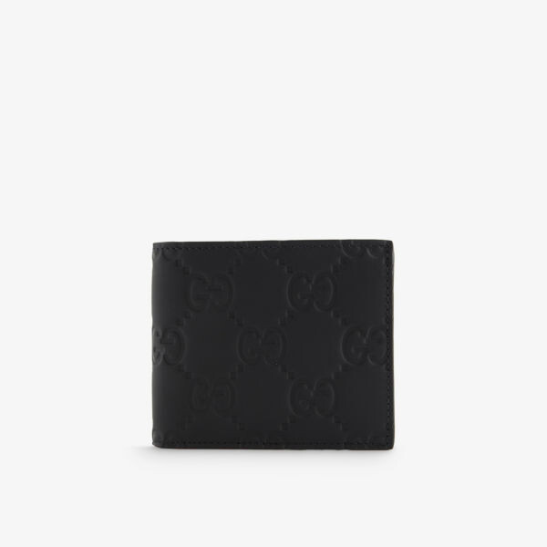 

Кожаный кошелек с тисненым логотипом GG Gucci, черный