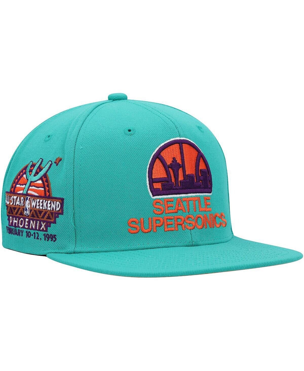 

Мужская бирюзовая кепка Seattle SuperSonics Hardwood Classics 1995 NBA All-Star Weekend Desert Snapback Mitchell & Ness