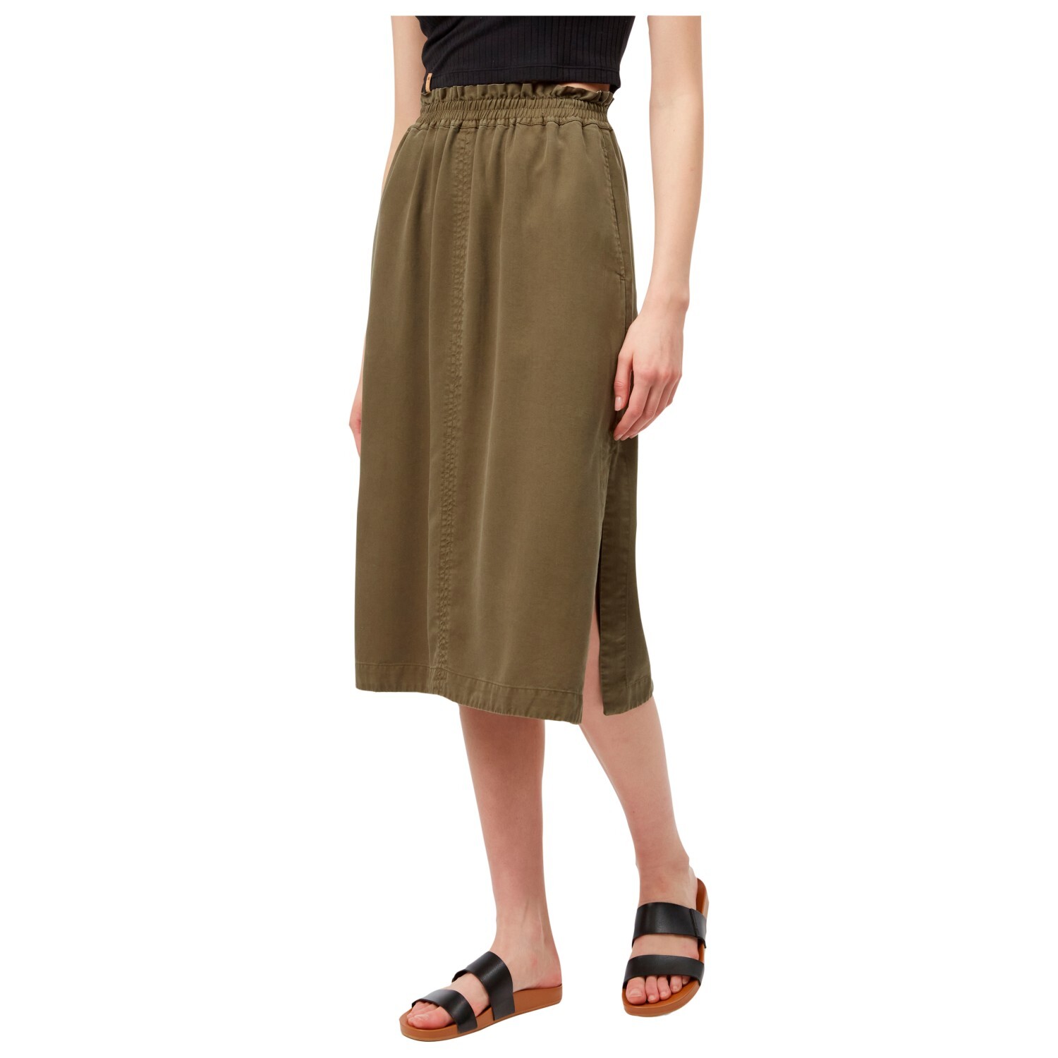 

Юбка Tentree Women's Tencel Midi Skirt, цвет Olive Night Green
