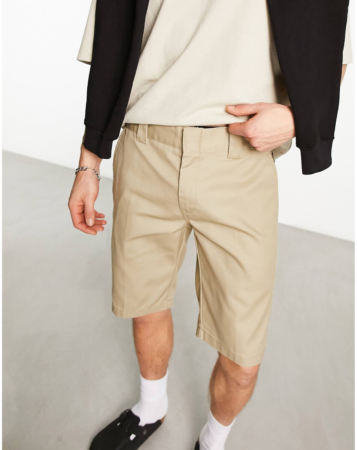

Узкие шорты чинос цвета хаки Dickies