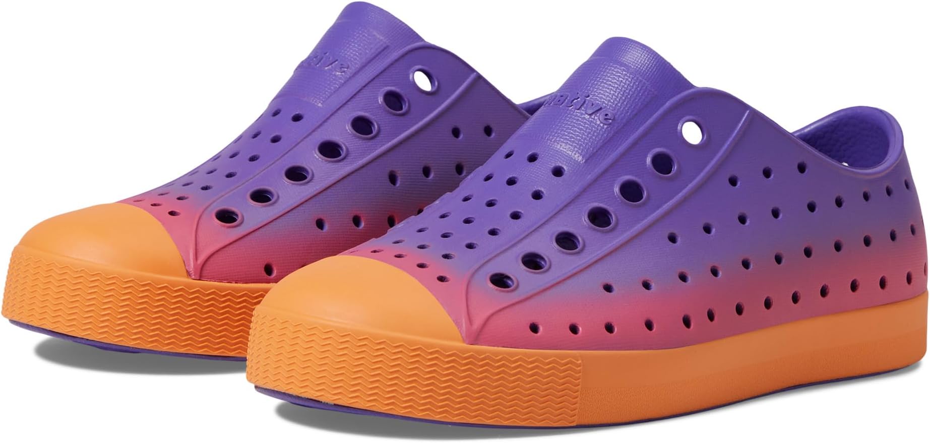 Кроссовки Jefferson Sugarlite Ombre Native Shoes Kids, цвет Ultra Violet/Apricot Orange/Ultra Dazzle Ombre