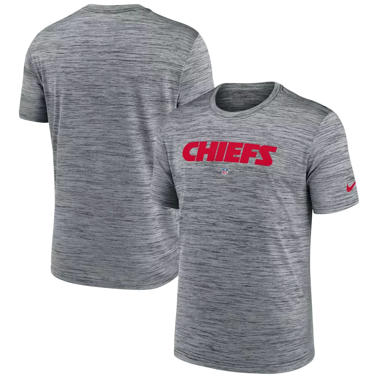 

Мужская серая футболка Kansas City Chiefs Velocity Performance Nike, Серый