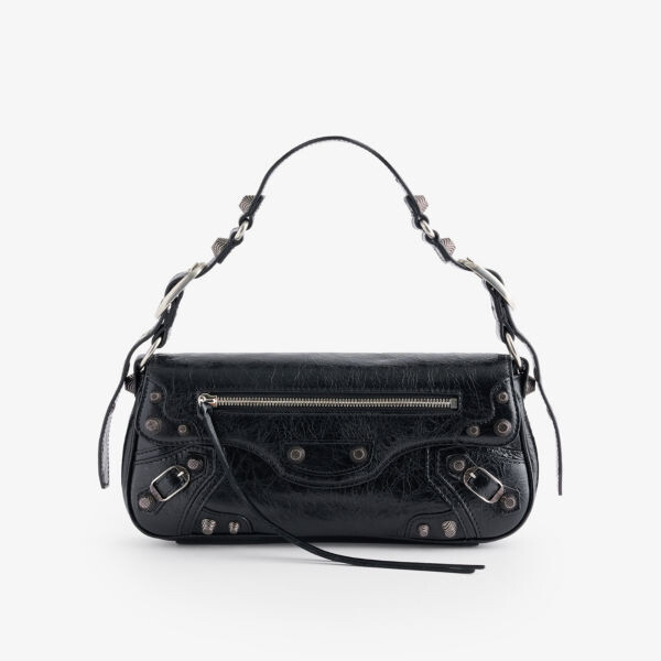 

Маленькая кожаная сумка на плечо le cagole с заклепками Balenciaga, черный
