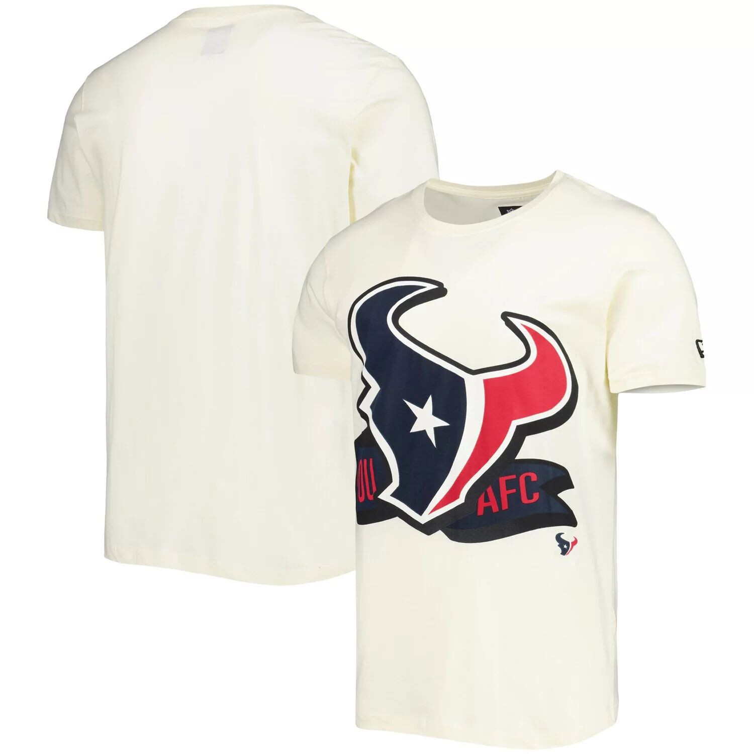 

Мужская кремовая футболка Houston Texans Sideline Chrome Chrome New Era, Бежевый