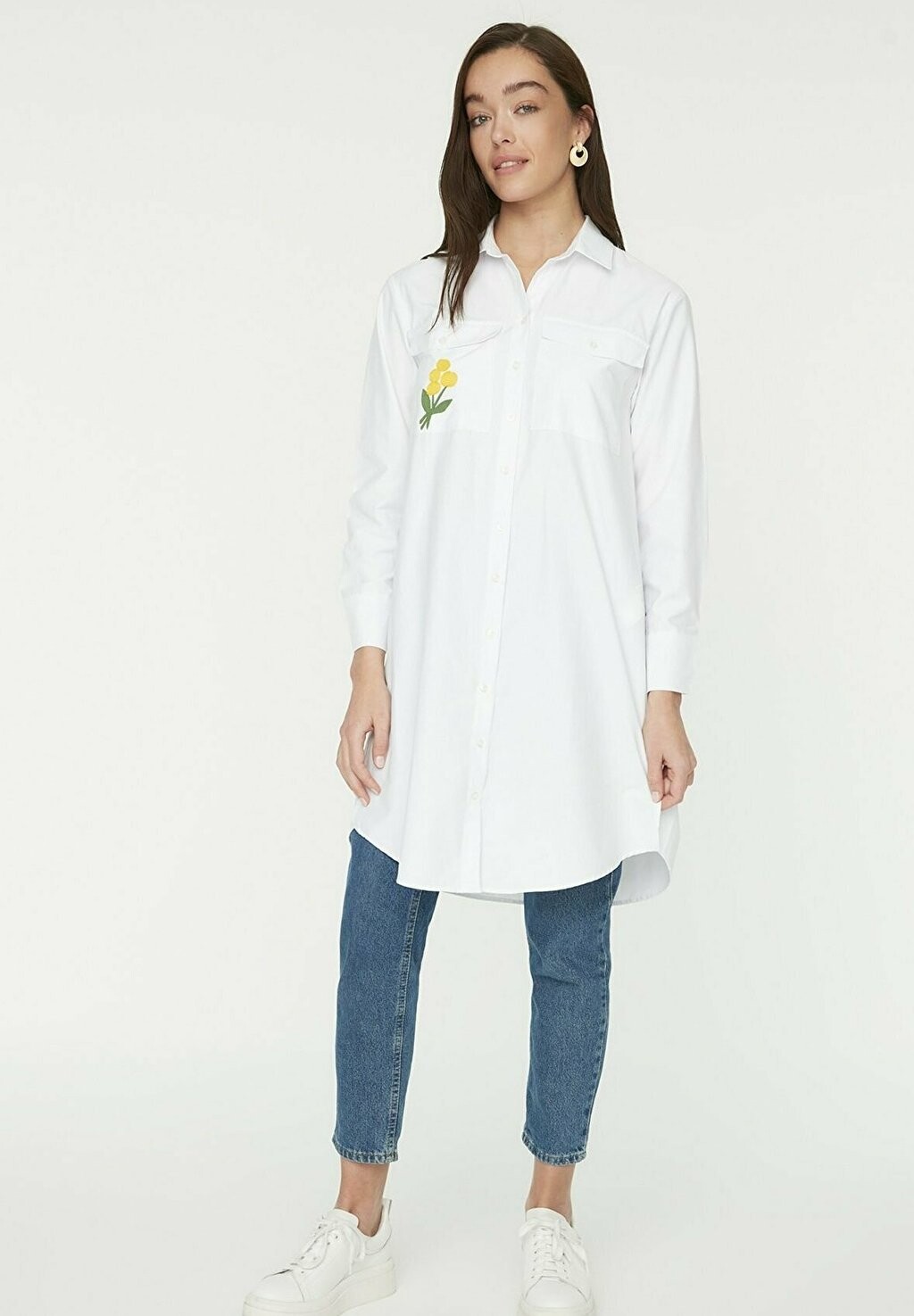 

Рубашка Trendyol Modest, белый