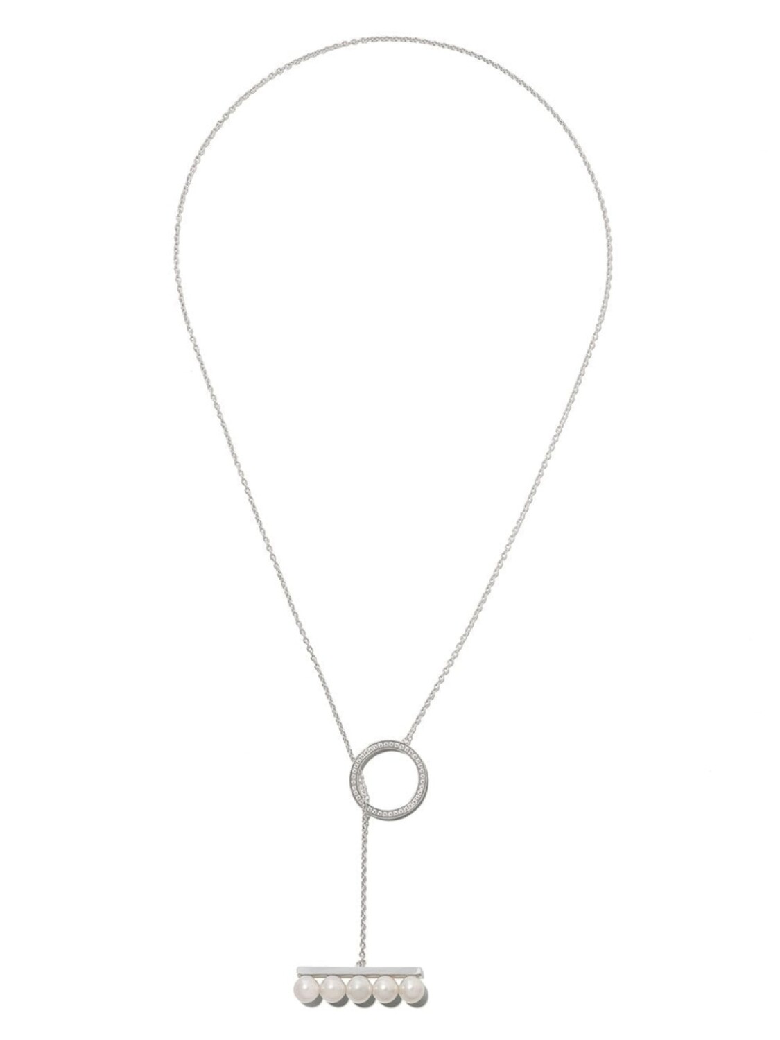 

Колье Balance из белого золота с жемчугом и бриллиантами TASAKI, серебряный