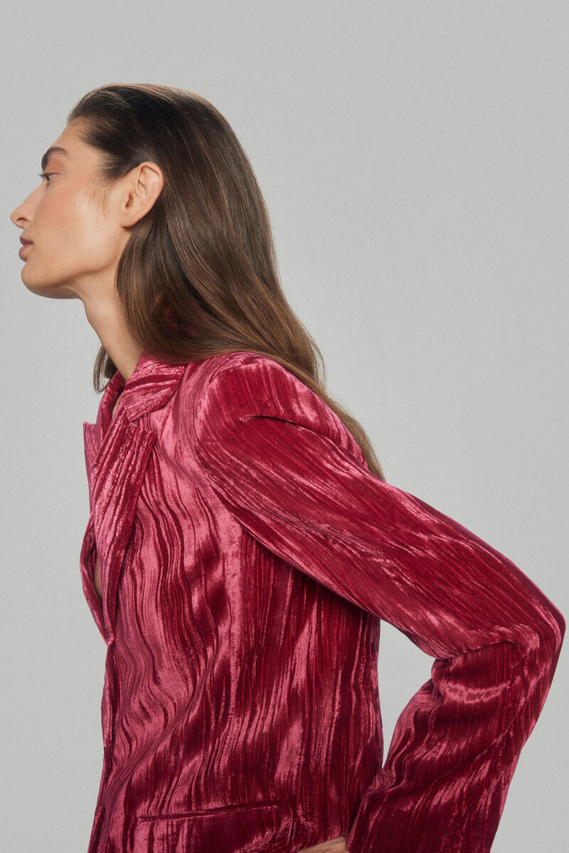 

Блейзер из мятого бархата Pedro del Hierro, красный
