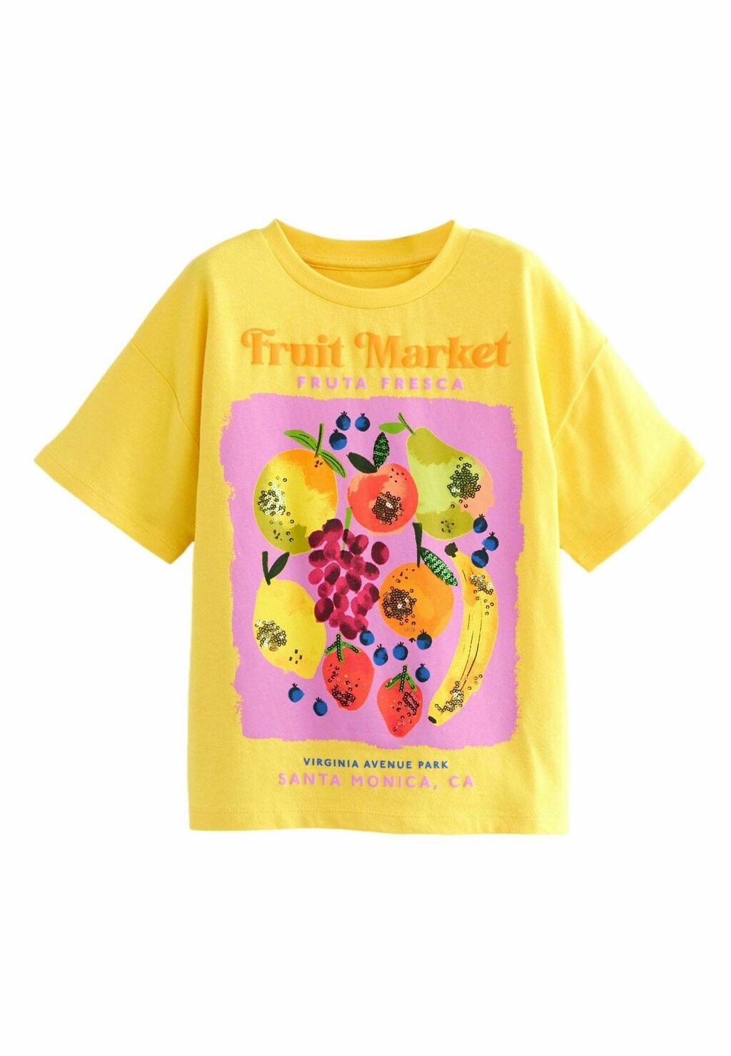 

футболка с принтом Flower Sequin Next, желтый
