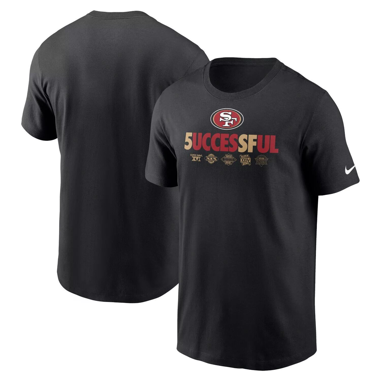 

Мужская черная футболка San Francisco 49ers Local Essential Nike, Черный