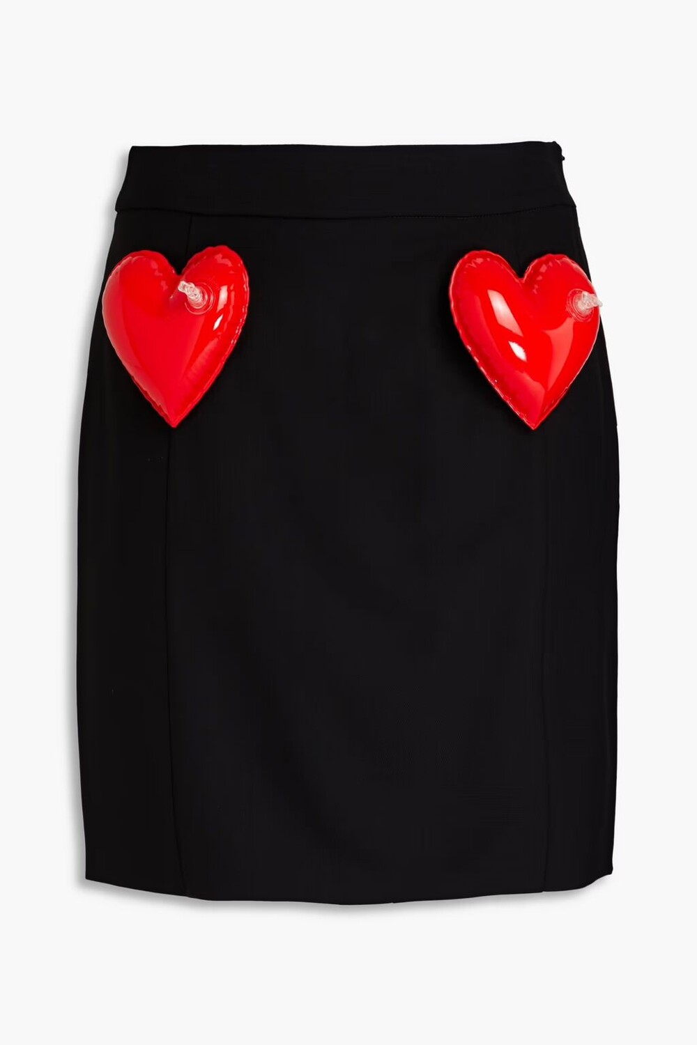 

Мини-юбка из твила с аппликацией Moschino, черный