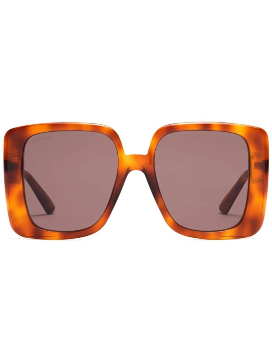 

Солнцезащитные очки в оправе черепаховой расцветки Gucci Eyewear, коричневый