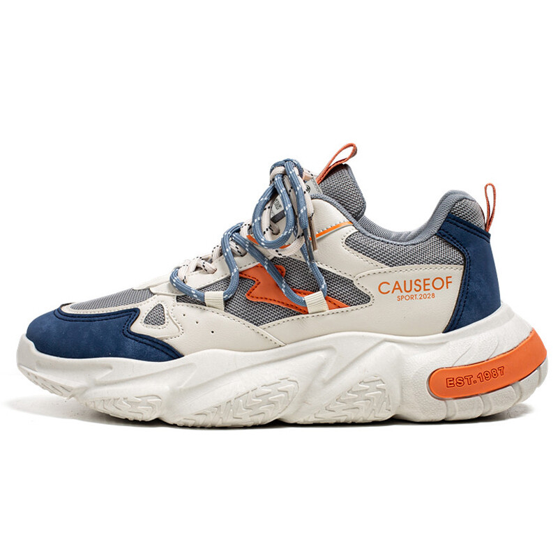 

Кроссовки HACKBUTEER Chunky Sneakers Men Low-top, бежевый/синий