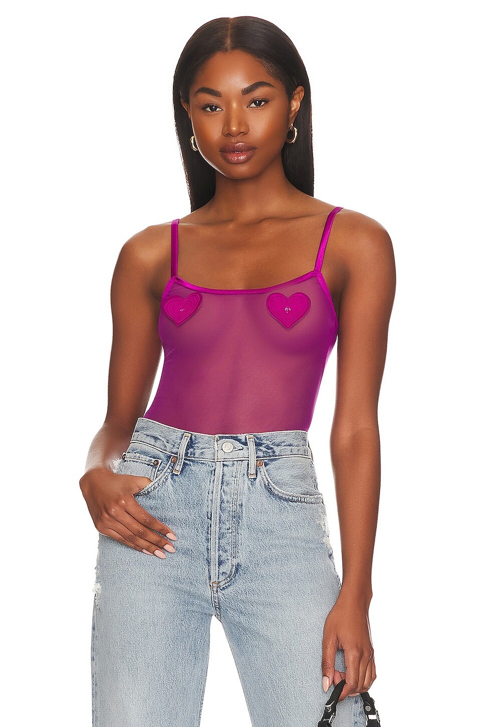 

Боди fleur du mal Queen Of Hearts, цвет Ultra Pink