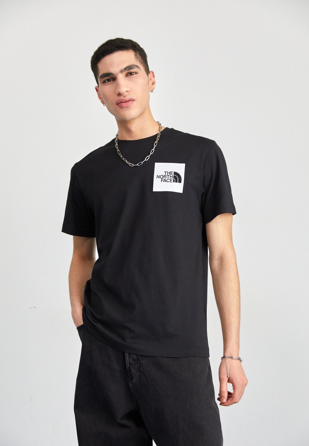 

Футболка с принтом Fine Tee The North Face, черный
