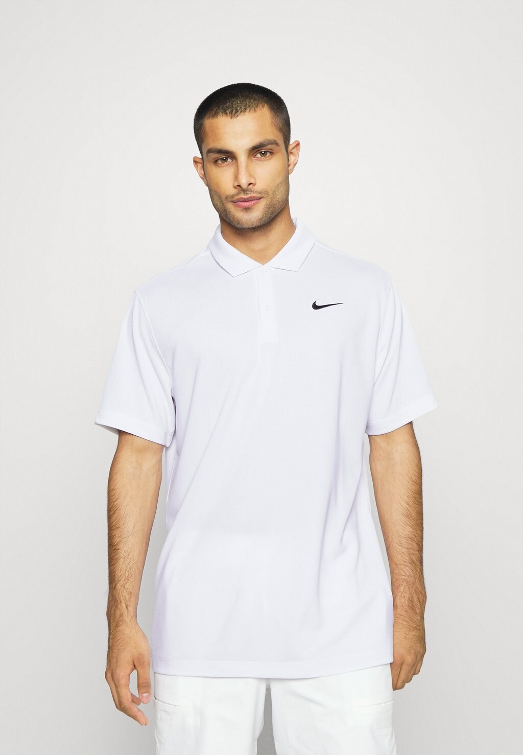 

Рубашка поло Nike M Nkct Df Solid, белый / черный, Серый