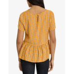 Топ U.S. Polo Assn.Short Sleeve Peplum Grid, золото - фото 3