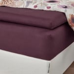 Простыня Ikea Ullvide Shaped Fitted For Replacement Mattress, 120x200 см, бордовый - фото 4