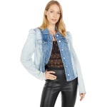 Куртка Blank NYC Color-Block Patchwork Puff Sleeve Denim Shirt Jacket, цвет Patch It Together - фото