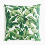 Декоративная наволочка H&M Home Outdoor Leaves, светло-бежевый/зеленый - фото