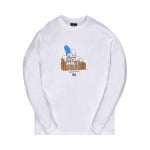 Лонгслив Kith For The Simpsons Couch Long-Sleeve Tee 'White', белый - фото