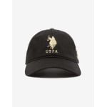 Бейсболка U.S. Polo Assn. Womens Twill Center Lurex Logo, черный - фото