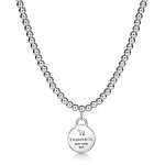 Колье Tiffany & Co. The Return to Tiffany x Beyoncé Collection Round Tag Bead, серебро - фото 3