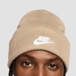 Шапка Nike Peak Futura Beanie, бежевый/белый - фото 3