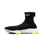 Кроссовки Balenciaga Speed Sneaker Cuffed 'Black Yellow', черный - фото 3