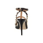 Туфли из зернистой кожи Valentino Rockstud Caged 100, черный - фото 2