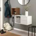 Комбинация навесного шкафа, под белый орех, 105x35x70 см, с ящиком EKET IKEA - фото 3