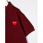 Comme des Garçons рубашка поло с вышитым логотипом, красный - фото 3