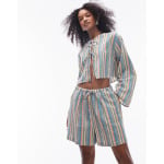 Шорты Topshop Co-ord Seersucker Striped, мультиколор - фото 2