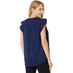 Блуза Vince Camuto V-Neck Ruffle Sleeve Blouse, цвет Classic Navy - фото 2