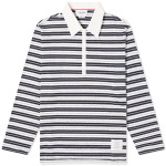 Поло Thom Browne Striped Rugby Fit, темно-синий - фото