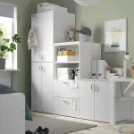 Детский гардероб-комбинация, белый, 180x57x181 см, PLATSA/SMÅSTAD IKEA - фото 2