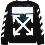 Толстовка Off-White Dripping Arrows Incompiuto Crewneck 'Black/White', черный - фото 2