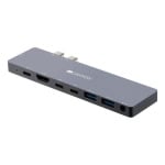 Док-станция Canyon DS-8 Power Delivery 8-в-1 для MacBook Pro/Air, серый - фото 3