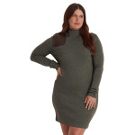 Платье LAUREN Ralph Lauren, Plus Size Faux Leather Trim Merino Wool Sweaterdress - фото 4