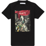 Футболка Off-White Caravaggio Painting Short-Sleeve Slim Tee 'Black', черный - фото