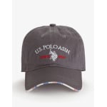 Бейсболка U.S. Polo Assn. Mens Center Logo Twill, серый - фото