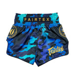 Шорты для тайского бокса Fairtex BS1916 Golden Jubilee, Luster, размер XL, синий - фото