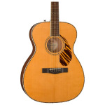 Гитара Fender Paramount PO-220E Solid Wood Orchestra A/E, натуральный цвет с жестким футляром - фото