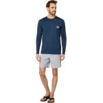 Плавки Quiksilver Heritage Heather Long Sleeve Surf Tee, цвет Midnight Navy Heather - фото 4