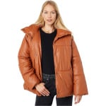 Куртка NVLT Oversized Faux Leather Puffer Jacket, цвет Luggage - фото 4